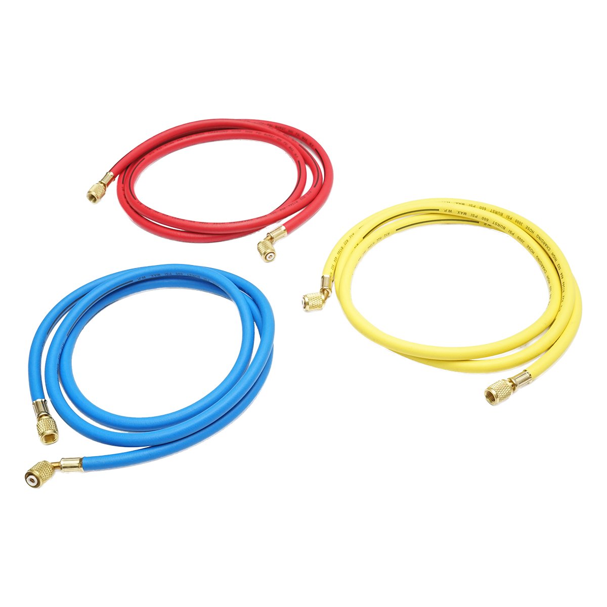 Set furtun 180 cm 3 culori pentru incarcare freon R12, R22, R134a, 404, 502